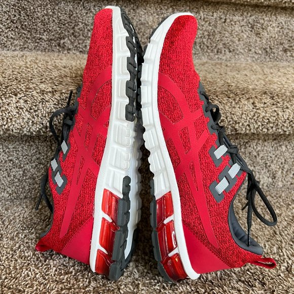 Asics Men's Red Synthetic Fiber/Leather Upper Sneakers. - Picture 10 of 13